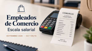 Lee más sobre el artículo Empleados de Comercio: escala salarial septiembre 2026 – CCT 130/75