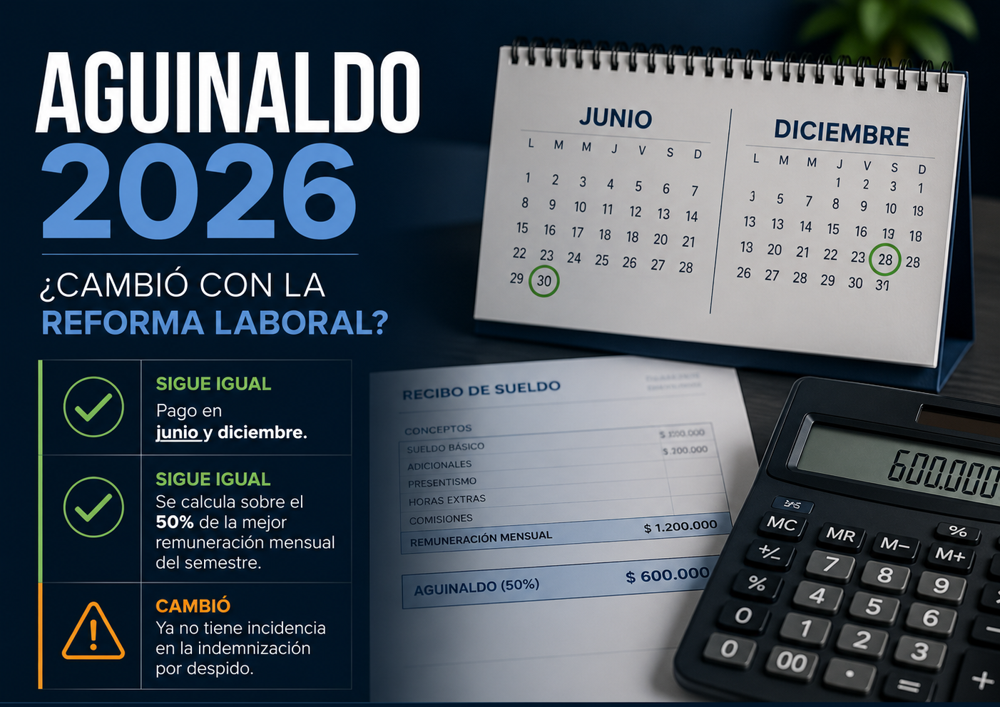 En este momento estás viendo Aguinaldo 2026: cómo se calcula y qué cambió con la reforma laboral