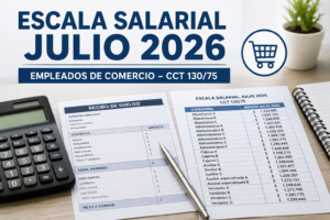 Lee más sobre el artículo Empleados de Comercio: escala salarial julio 2026 CCT 130/75